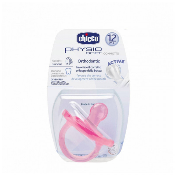 CHICCO VARALICA GIOTTO PHYSIO SOFT SILIKON  ROZE 12M 