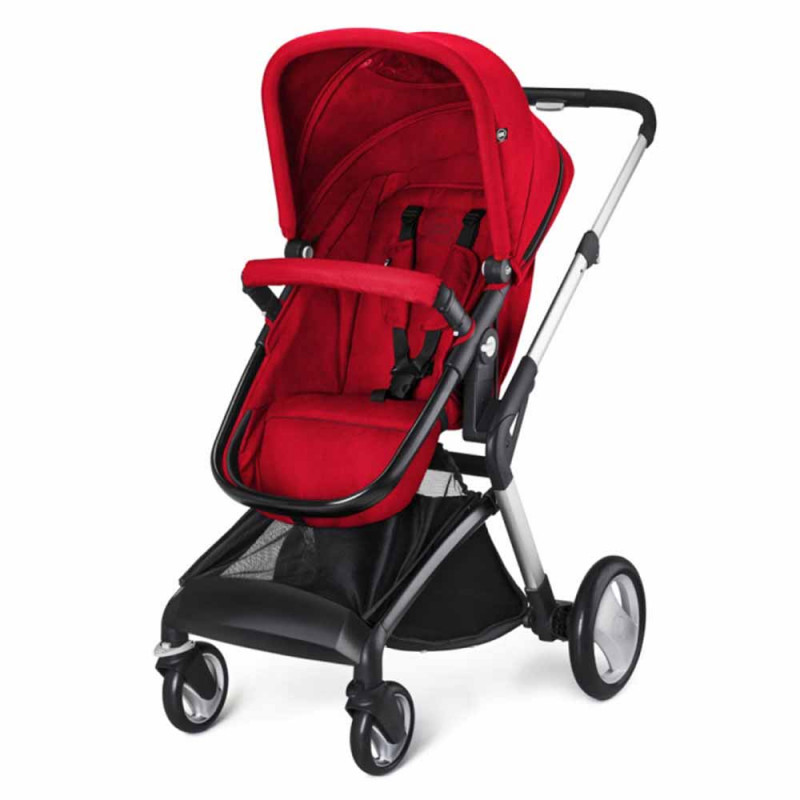 CYBEX KOLICA ZA BEBE CURA, SREBRNE FELNE RUMBA RED, CRVENA