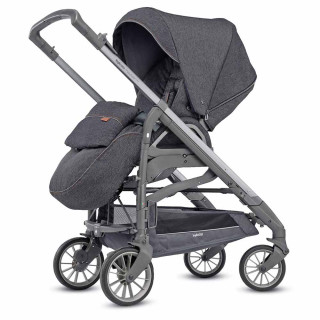INGLESINA KOLICA ZA BEBE TRILOGY SA JEDNOM RUCKOM,SIVI RAM, VILLAGE DENIM