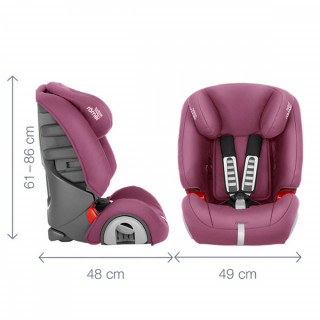 BRITAX ROMER AUTO SEDISTE 1/2/3 (9-36KG) EVOLVA WINE ROSE