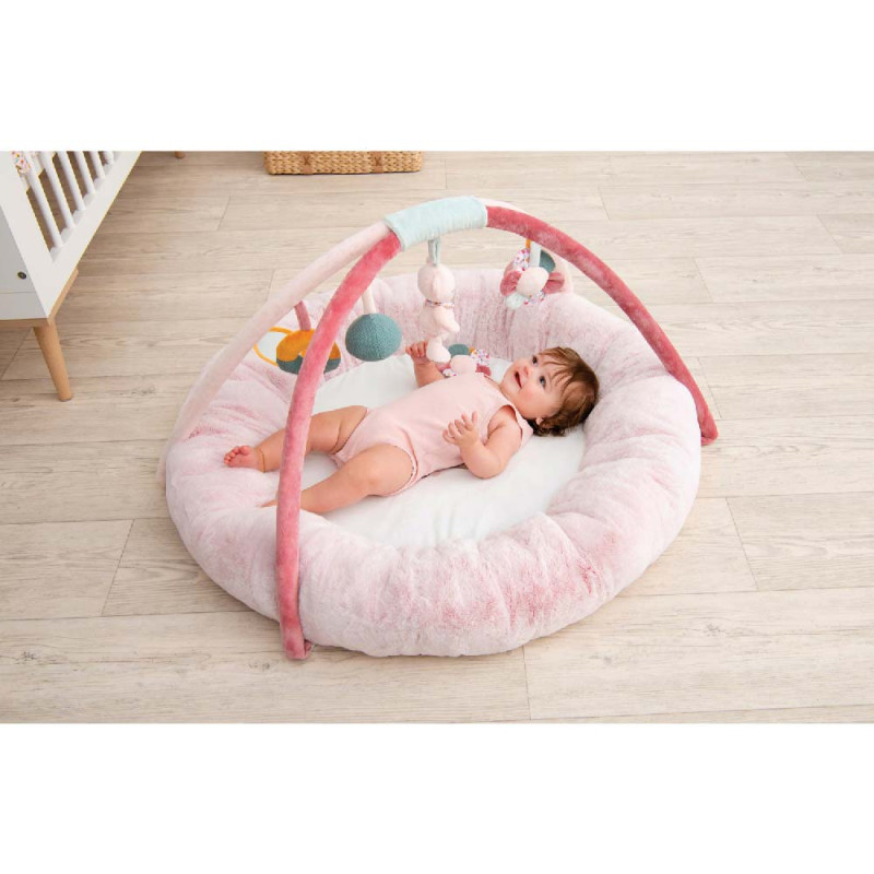 NATTOU BEBI PUNJENA GIMNASTIKA SA IGRACKAMA, ROZE 