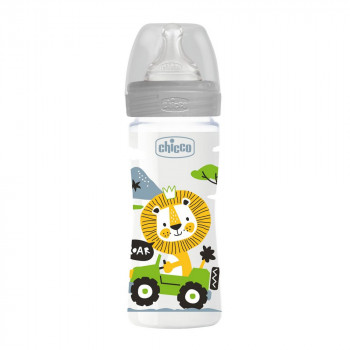 CHICCO WB PLASTICNA FLASICA 250ML SILIKON SIVA 