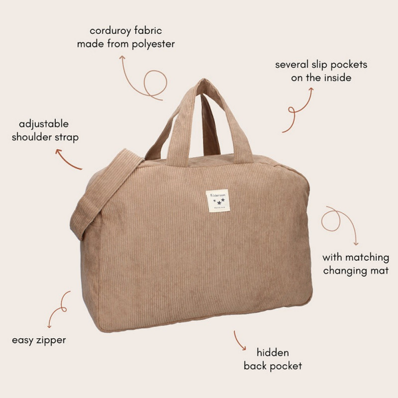 KIDZROOM TORBA ZA MAME CHARMFUL BEIGE 