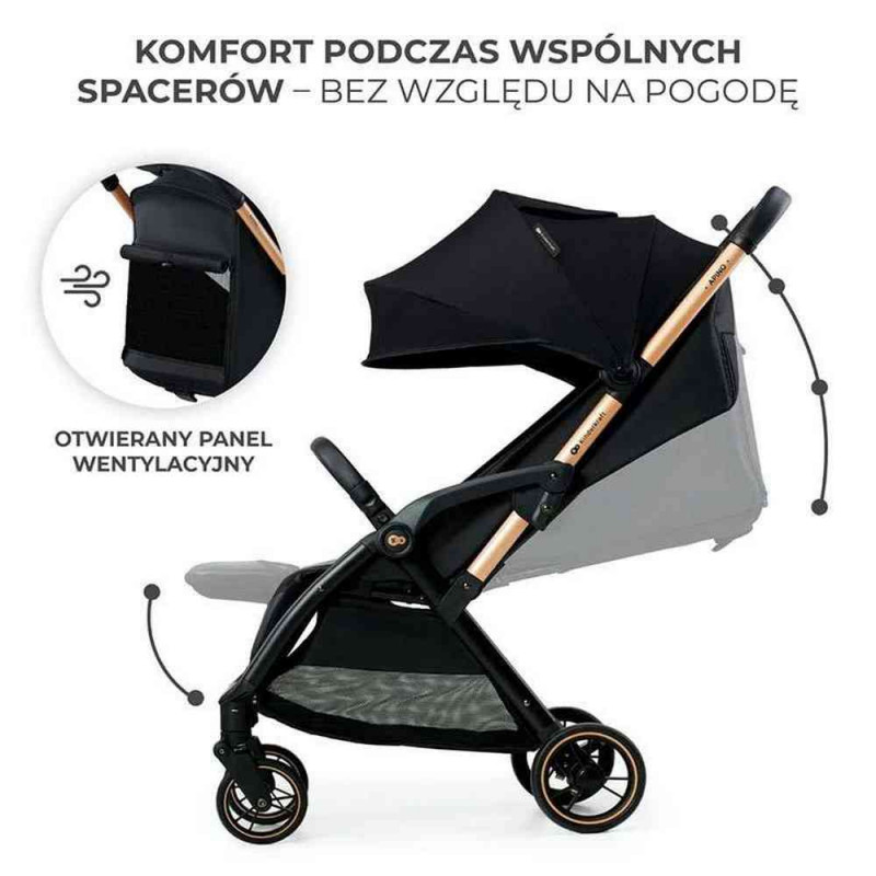 KINDERKRAFT KOLICA APINO RAVEN BLACK 