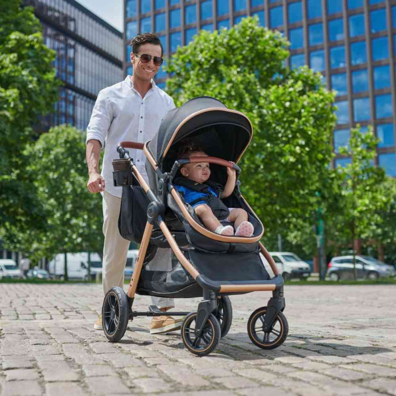 KINDERKRAFT ESME PRO KOLICA ZA BEBE 3U1 PURE BLACK 