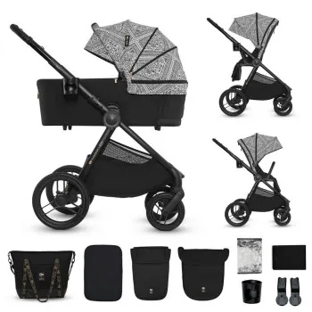 KINDERKRAFT KOLICA ZA BEBE SET 2U1 NEA 2 LUNAR BLACK BIZUU