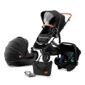 KINDERKRAFT KOLICA ZA BEBE 3U1 PRIME MINK PRO BLACK 