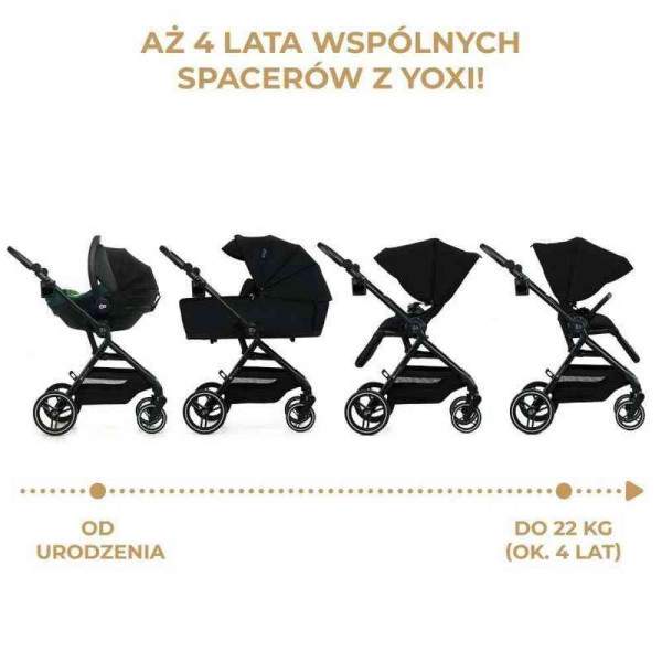 KINDERKRAFT KOLICA YOXI 2U1 PURE BLACK 