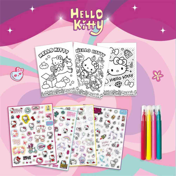 HELLO KITTY SUPER NALEPNICE I BOJANKA 