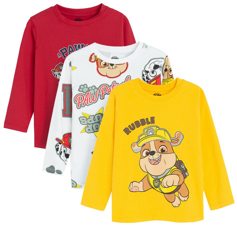 COOL CLUB MAJICA DUG RUKAV 3KOM PAW PATROL