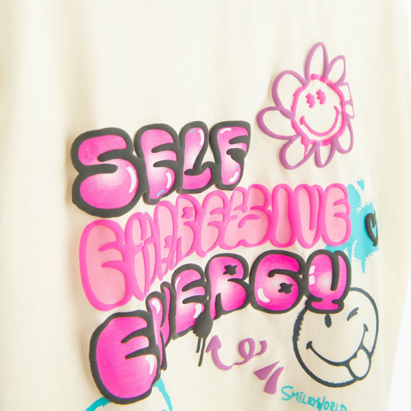 COOL CLUB SMILEY MAJICA KRATAK RUKAV CREAMY 