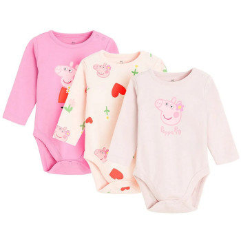 COOL CLUB PEPPA PIG BODI DUG RUKAV 3KOM MIX 