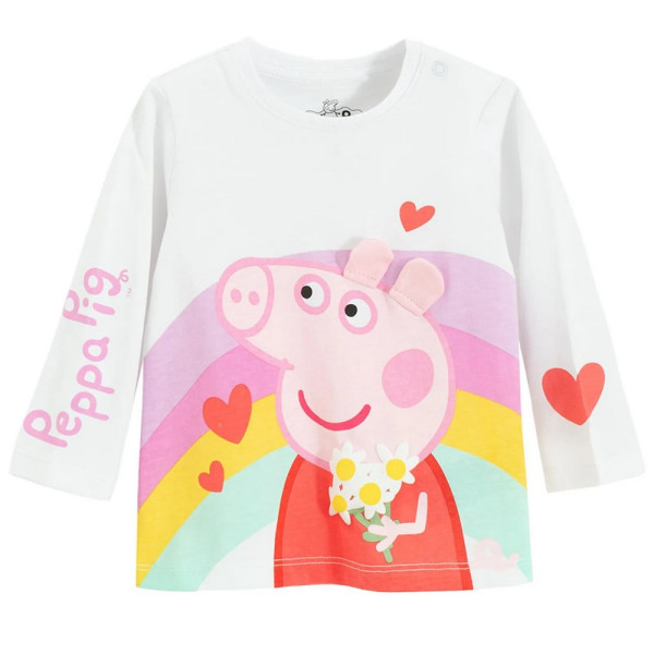 COOL CLUB PEPPA PIG MAJICA DUG RUKAV CREAMY 