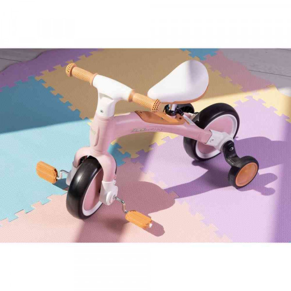 ECOTOYS BALANS BICIKL SA PEDALAMA I POMOĆNIM TOČKOVIMA 3U1 PINK 