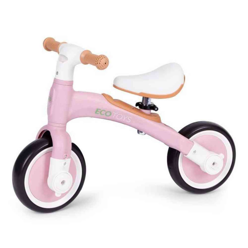 ECOTOYS BALANS BICIKL SA PEDALAMA I POMOĆNIM TOČKOVIMA 3U1 PINK 