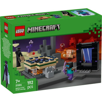 LEGO MINECRAFT NETHER  AND  END PORTAL JOURNEY 