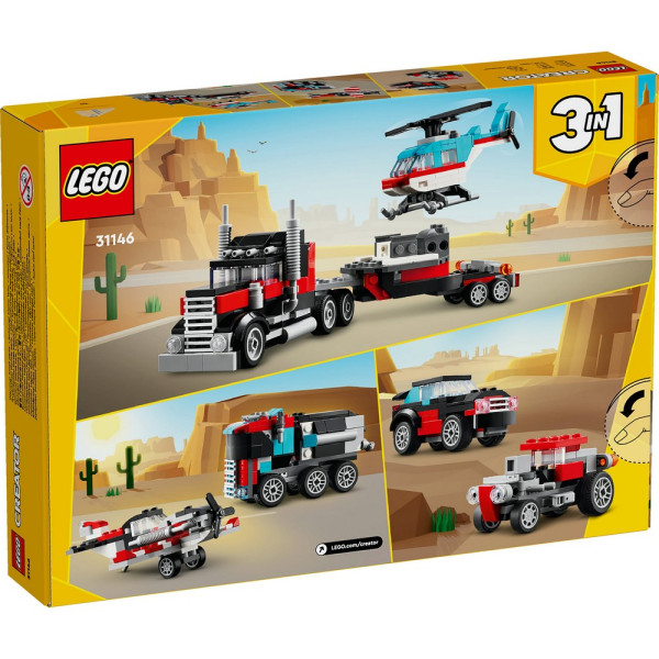 LEGO CREATOR FLATBED TRUCK WITH HELICOPTER