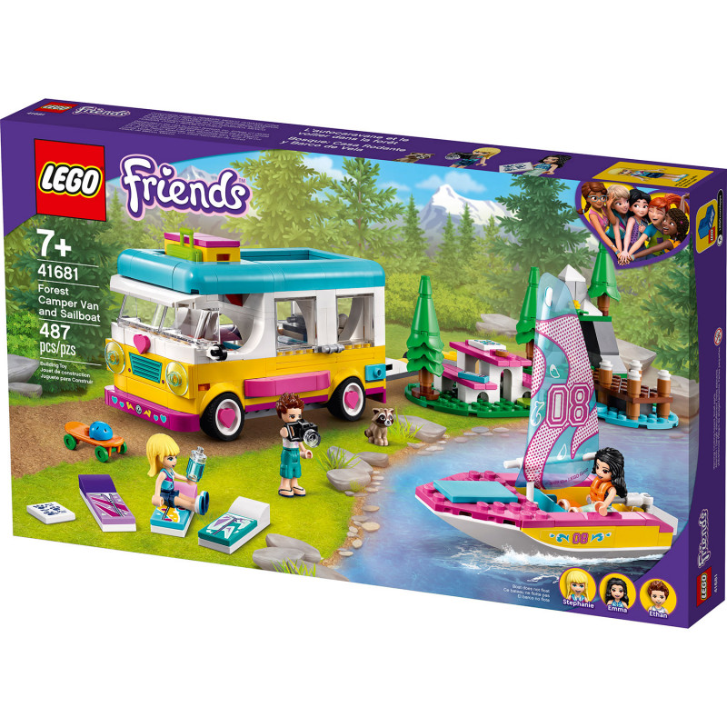LEGO FRIENDS FOREST CAMPER VAN AND SAILBOAT