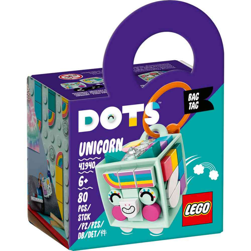 LEGO DOTS BAG TAG UNICORN