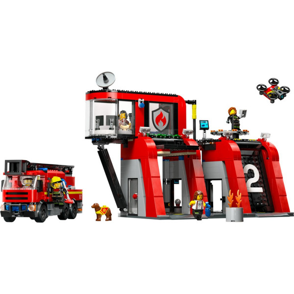 LEGO CITY FIRE FIRE STATION WITH FIRE TRUCK