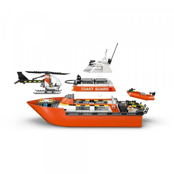LEGO CITY COAST GUARD RESCUE BOAT  AND  HELICOPTER 