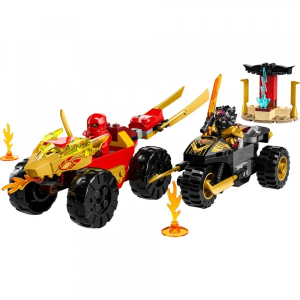 LEGO NINJAGO KAI AND RASS CAR AND BIKE BATTLE 