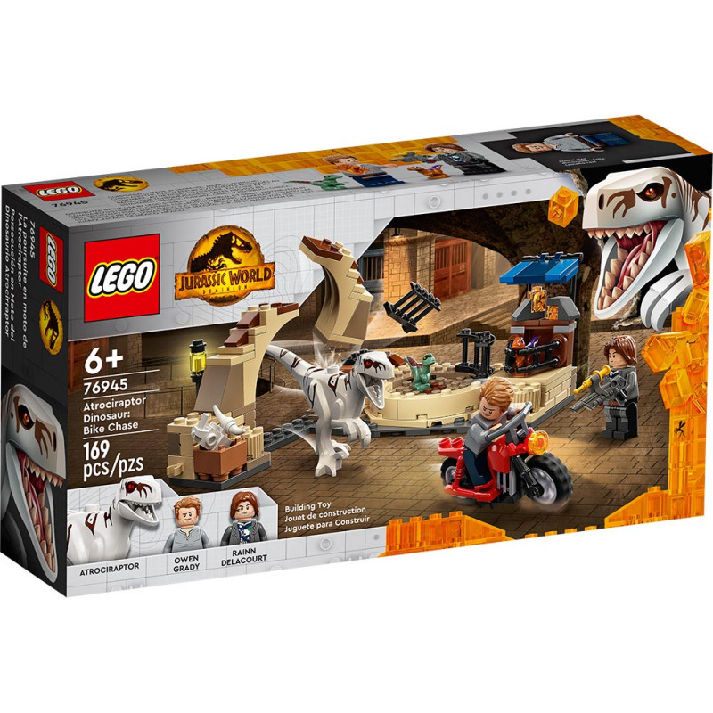 LEGO JURASSIC WORLD ATROCIRAPTOR DINOSAUR: BIKE CHASE