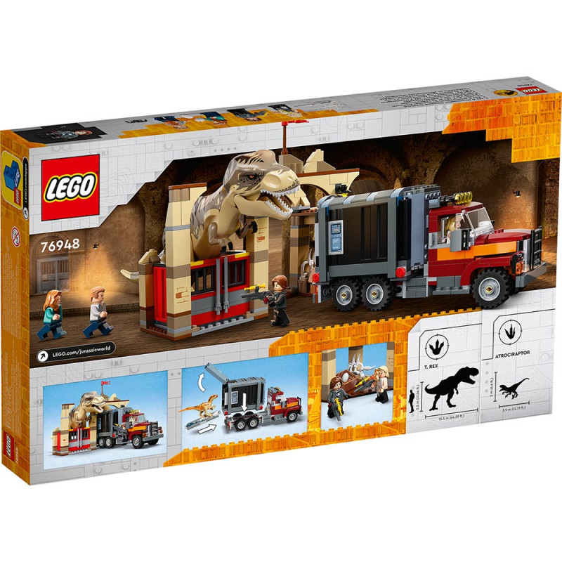 LEGO JURASSIC WORLD T. REX & ATROCIRAPTOR DINOSAUR BREAKOUT