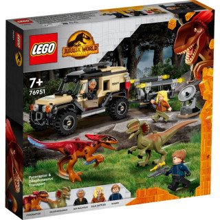 LEGO JURASSIC WORLD PYRORAPTOR AND DILOPHOSAURUS TRANSPORT 