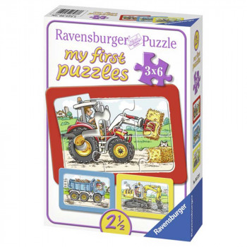 RAVENSBURGER PUZZLE MOJE PRVE PUZLE 3 U 1 MASINE 