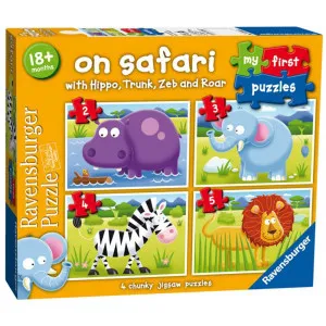 RAVENSBURGER MOJE PRVE PUZZLE 4 U 1 SAFARI 