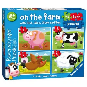 RAVENSBURGER MOJE PRVE PUZZLE 4 U 1 FARMA 
