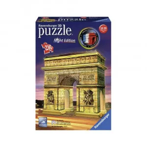 RAVENSBURGER 3D PUZZLE TRIJUMFALNA KAPIJA NOC