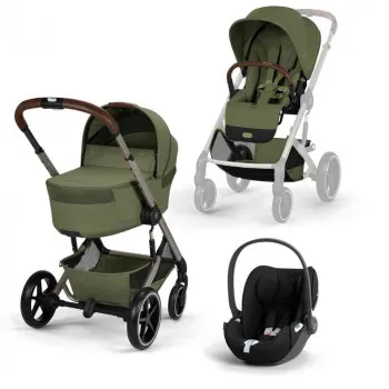 CYBEX KOLICA TRIO SISTEM BALIOS S LUX TAUPE RAM MOSS GREEN