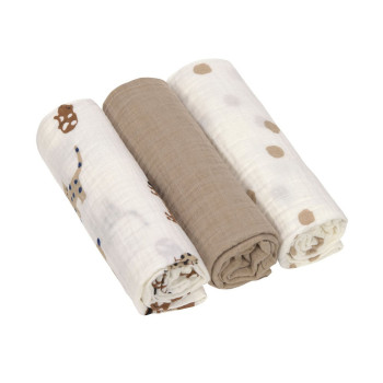 LASSIG TETRA PELENE OD MUSLINA LITTLE MATEYS ROYAL BLUE 3 KOM (85 X 85 CM) 