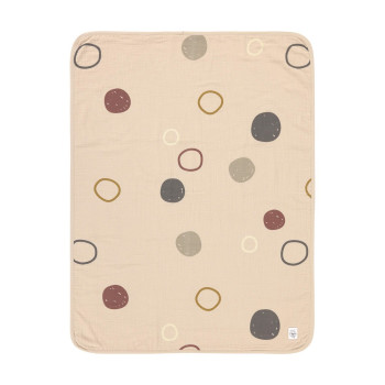 LASSIG CEBE MUSLIN CIRCLES OFFWHITE MULTICOLOR (75 X 100 CM) 