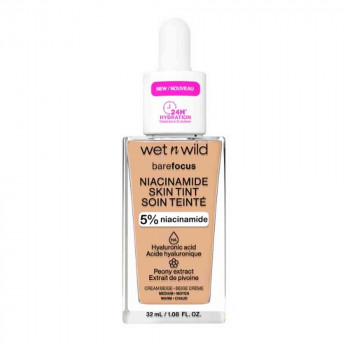 WET N WILD BARE FOCUS NIACINAMIDE SKIN TINT TONIRANI SERUM CREAM BEIGE MEDIUM 32 