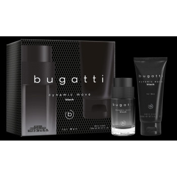 BUGATTI DYNAMIC MOVE BLACK MUŠKI SET TOALETNA VODA 100 ML I GEL ZA TUŠIRANJE 200 