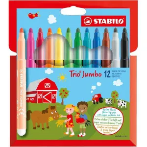 STABILO TRIO JUMBO FLOMASTERI 3.0MM 1/12 ERGO