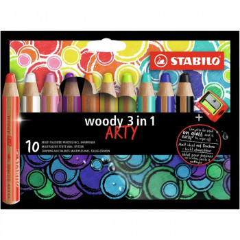 STABILO WOODY ARTY 3IN1 BOJICE 1/10 