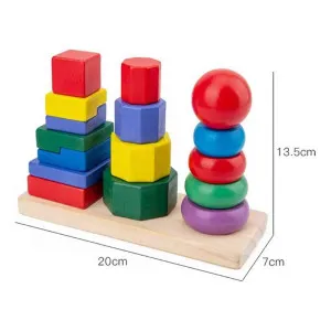 BBO DRVENA IGRACKA SET PUZLE - GEOMETRIJSKI OBLICI (24M I ) 