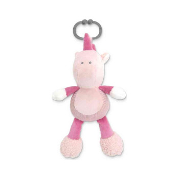 LORELLI PLISANA IGRACKA MUZICKA - UNICORN PINK NATURAL 