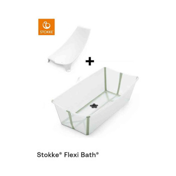 STOKKE FLEXI BATH SET (SKLOPIVA KADICA) X-LARGE - TRANSPARENT GREEN 