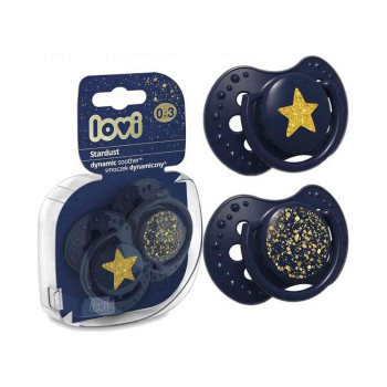 LOVI SILICONE DYNAMIC VARALICA 0-3M (2KOM) - STARDUST BLUE 
