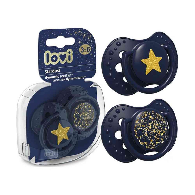 LOVI SILICONE DYNAMIC VARALICA 3-6M (2KOM) - STARDUST BLUE