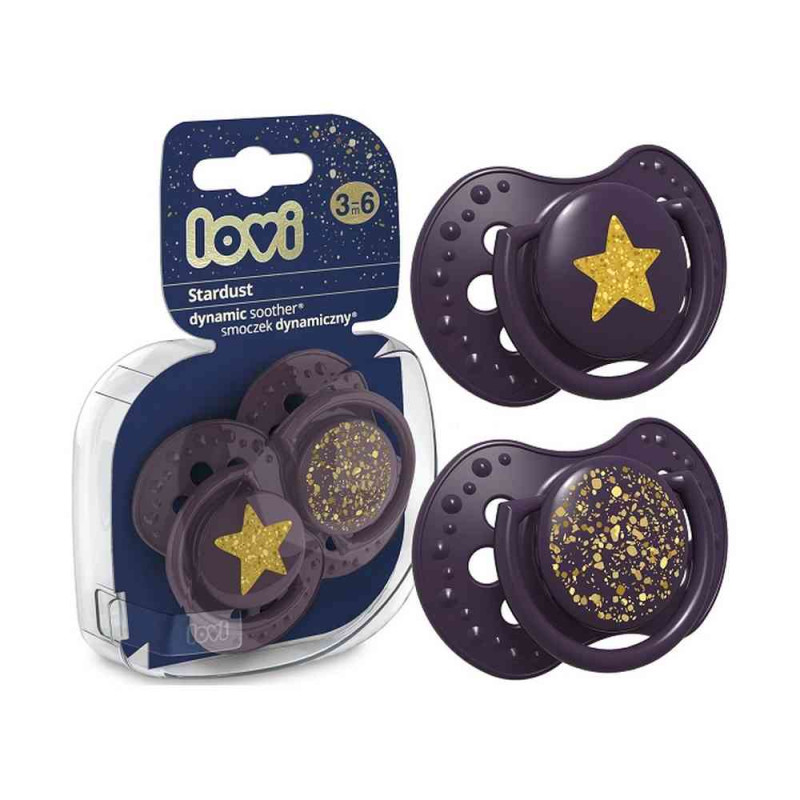 LOVI SILICONE DYNAMIC VARALICA 3-6M (2KOM) - STARDUST VIOLET