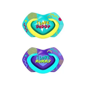 CANPOL BABIES SILIKONSKA VARALICA 0-6M NEON LOVE 2 KOM - BLUE 
