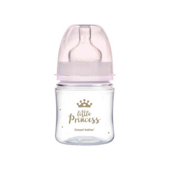 CANPOL BABIES FLASICA 120ML SIROKI VRAT, PP - ROYAL BABY 35/233 PINK 
