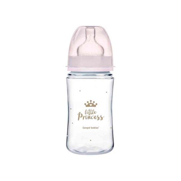 CANPOL BABIES FLASICA 240ML SIROKI VRAT, PP - ROYAL BABY 35/234 PINK 