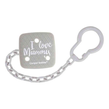 CANPOL BABIES LANAC ZA VARALICU I LOVE MUMMY (0M I ) - GREY 2/434 